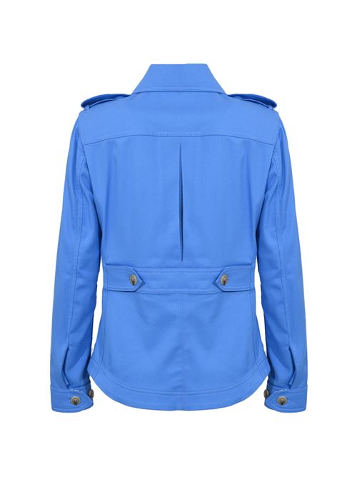 Giacca camicia in drill di cotone Azzurro FAY | NAW0452317SYCZU200