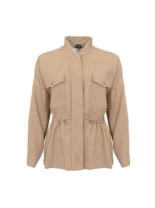 Overshirt in Viscosa e Lino Délavé FAY | NAW04525640ZDSC804