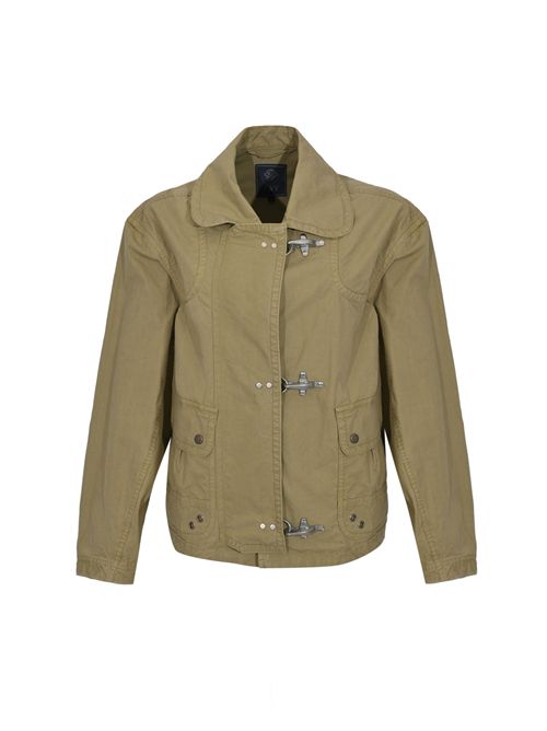 Giubbotto 3 Ganci in tela di cotone e nylon Verde FAY | NAW1152380TZB4V419