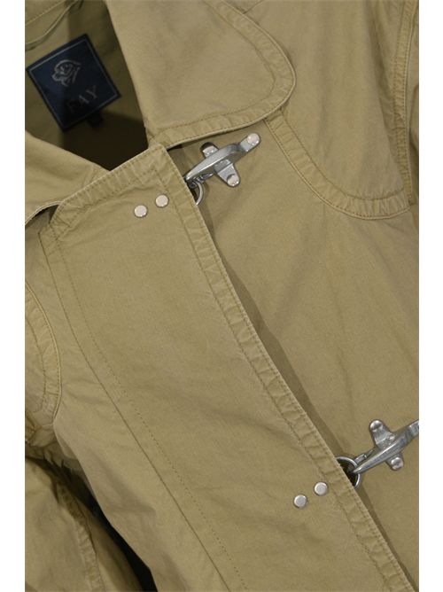 Giubbotto 3 Ganci in tela di cotone e nylon Verde FAY | NAW1152380TZB4V419