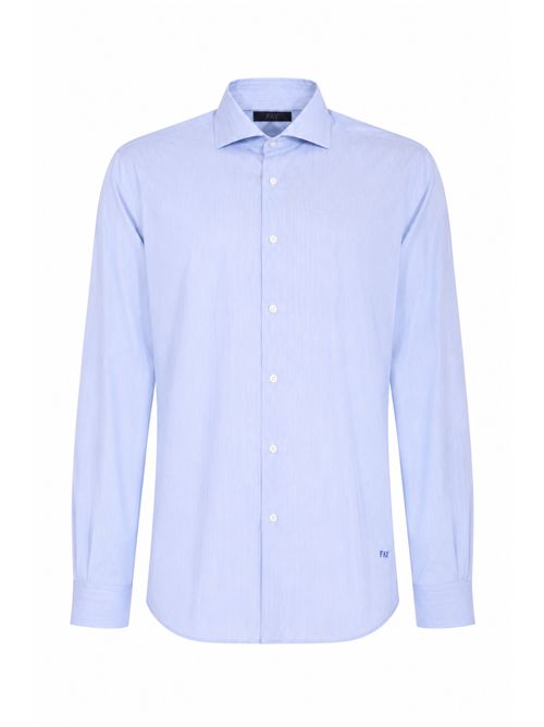 Camicia Regular Fit in Lino e Cotone a Righe FAY | NCMA152259SZBEU802