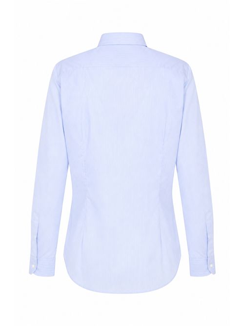 Camicia Regular Fit in Lino e Cotone a Righe FAY | NCMA152259SZBEU802