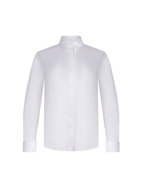 Camicia Slim Fit in Popeline Stretch FAY | NCWA152626SZGRB001