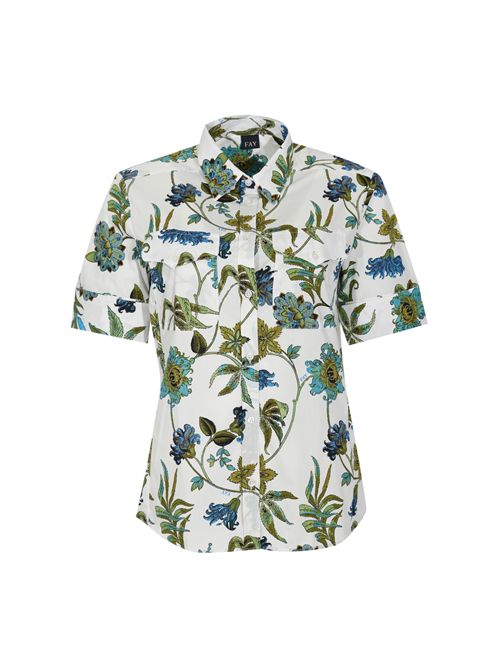 Camicia regular fit in popeline di cotone FAY | NCWA2526000ZGHB001