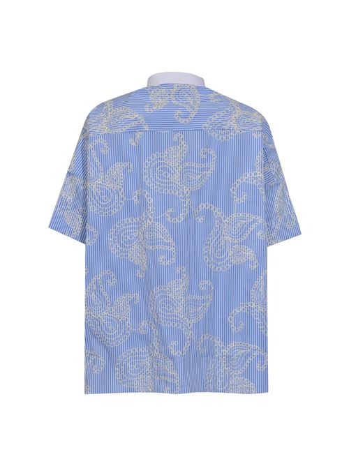 Camicia Comfort Fit in Popeline di cotone con ricami FAY | NCWA552552SZDI013H