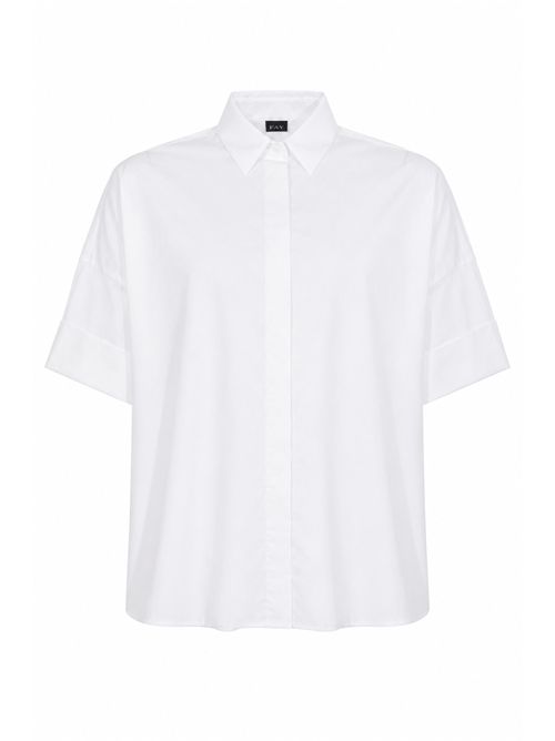 Camicia Comfort Fit in Popeline Stretch di cotone FAY | NCWA552552SZGRB001
