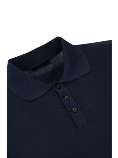 Polo in maglia di cotone Blu FAY | NMMC152172TOHPU811