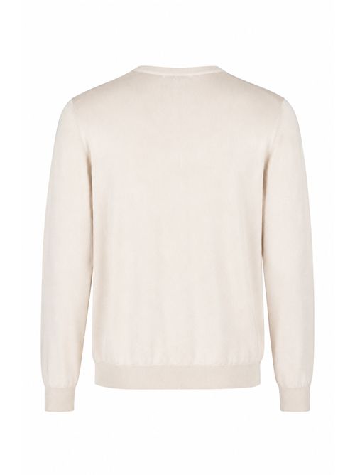 Maglia pull girocollo in seta e cotone Stucco FAY | NMMC1522390VTRB010