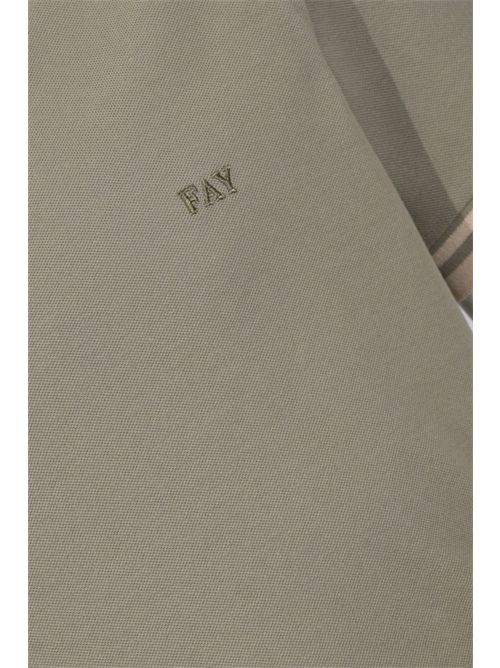 Polo senza bottoni in cotone pique FAY | NPMB252141STDWV618