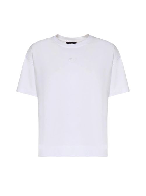T-shirt in Jersey con ricamo logo FAY | NPWB2526610ZEMB001