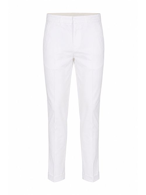 Pantalone Capri con risvolto Bianco FAY | NTM8652187TGURB001