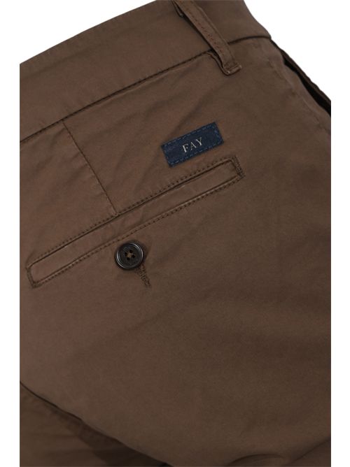 Pantalone Capri con risvolto Marrone FAY | NTM8652187TGURS612
