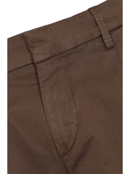 Pantaloni Slim Fit in Gabardine Stretch di cotone Marrone FAY | NTM8652189TGURS612
