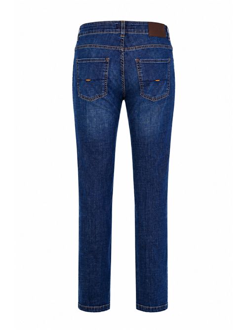 Jeans 5 Tasche in Denim Stretch di cotone Indaco FAY | NTM8752196LZERU604