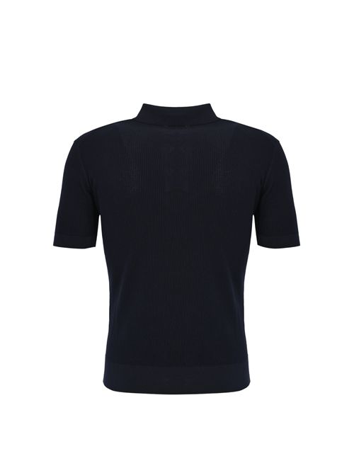 Polo in cotone a costine Midnight Blue FEDELI | MU0D58520828