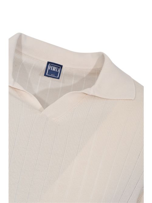 Polo Matheus a coste in cotone organico Linen FEDELI | MU0D58570130