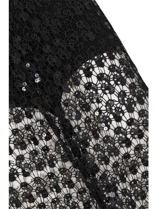 Gonna lunga in pizzo con paillettes HANITA | H.G1055.4648NERO