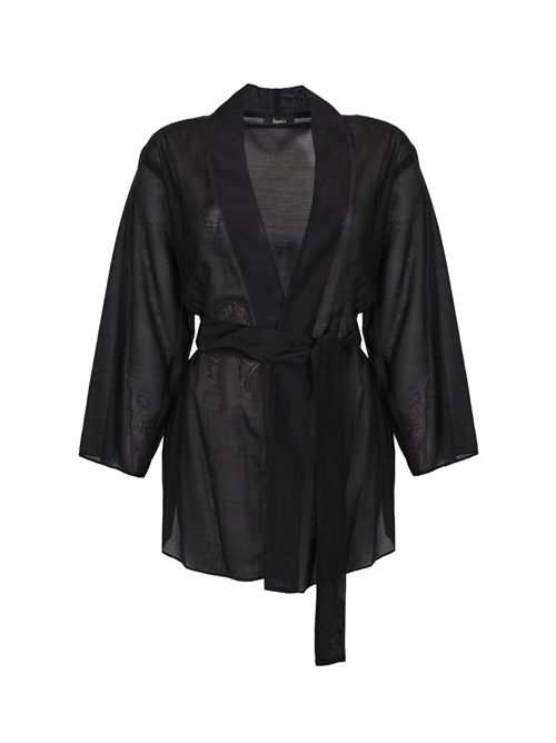 Giacca vestaglia in tulle HANITA | H.J1257.4582NERO