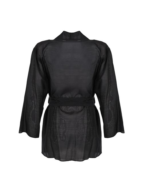 Giacca vestaglia in tulle HANITA | H.J1257.4582NERO