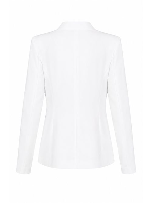 Giacca in crepe con dettaglio floreale HANITA | H.J1276.464911.PANNA