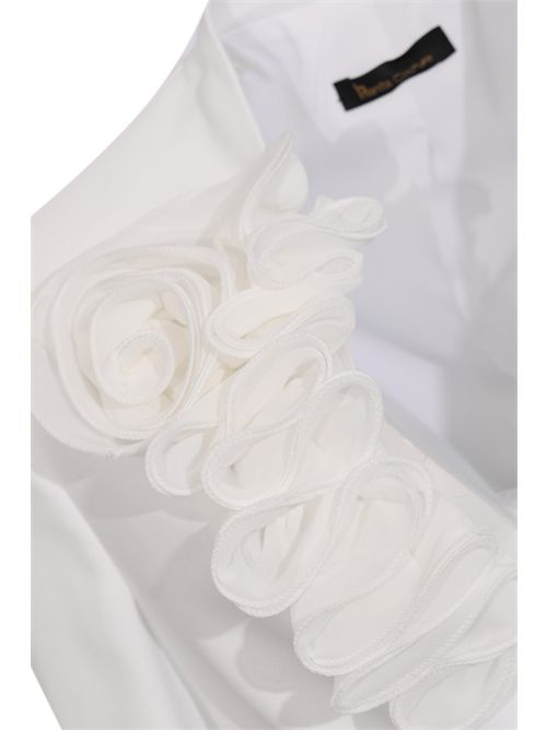 Giacca in crepe con dettaglio floreale HANITA | H.J1276.464911.PANNA