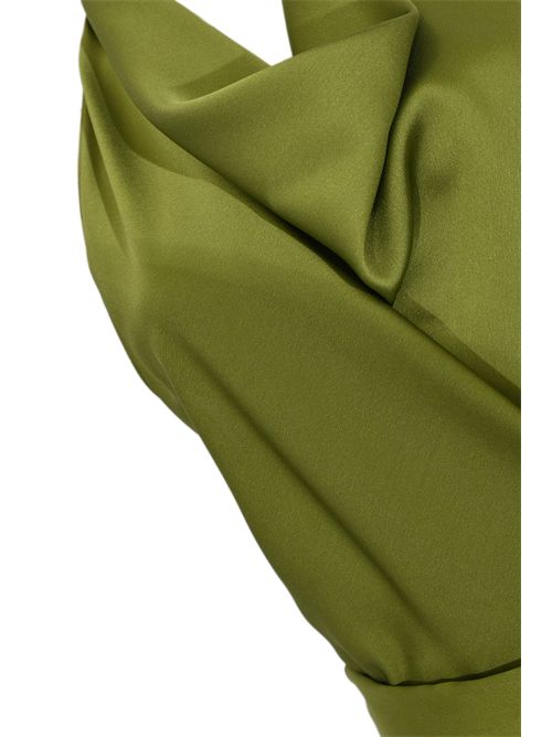 Abito lungo in raso con fusciacca HANITA | H.V3766.4610266.MILITARY