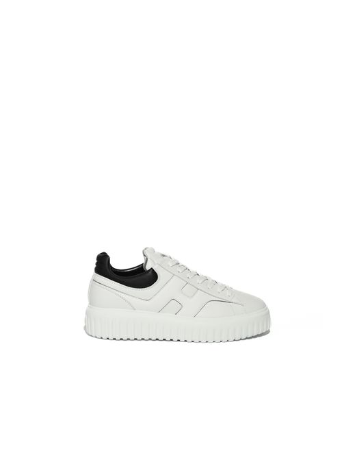 Sneakers H-Stripes in pelle Bianco Nero HOGAN | HXM6450FE93UY80001
