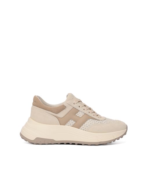 Sneakers H669 in suede e mesh Beige HOGAN | HXW6690GA70UZV0RVY