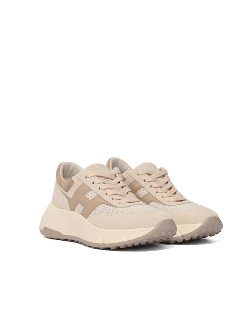 Sneakers H669 in suede e mesh Beige HOGAN | HXW6690GA70UZV0RVY