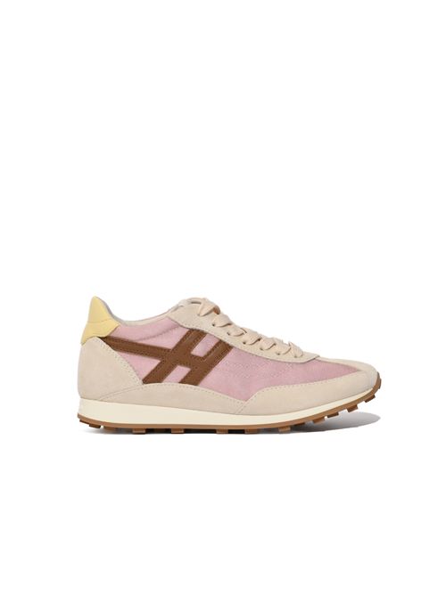Sneakers Athletic in suede e tessuto tecnico Giallo Rosa Beige HOGAN | HXW6990GA20V0N0FEC