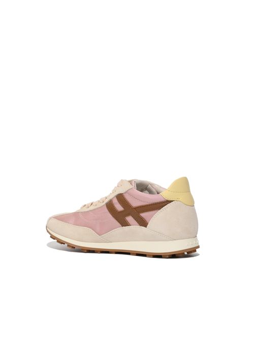 Sneakers Athletic in suede e tessuto tecnico Giallo Rosa Beige HOGAN | HXW6990GA20V0N0FEC