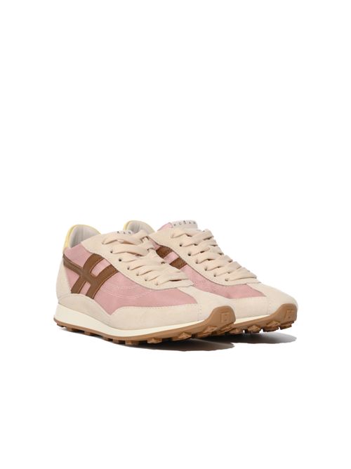 Sneakers Athletic in suede e tessuto tecnico Giallo Rosa Beige HOGAN | HXW6990GA20V0N0FEC