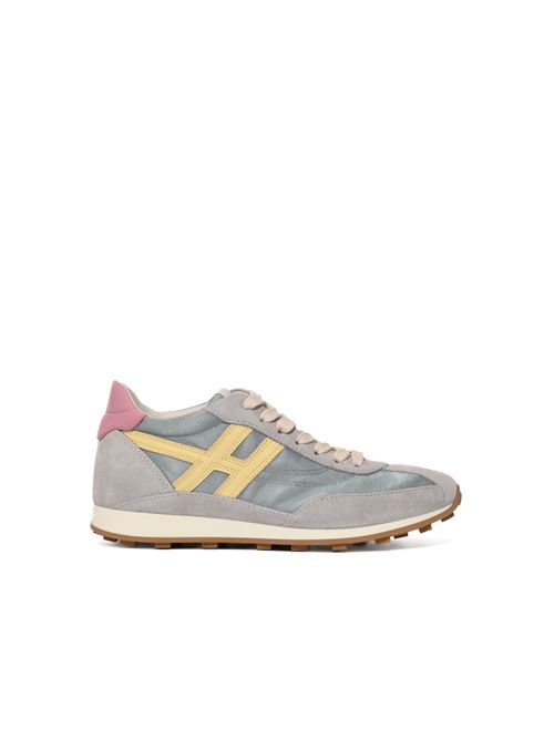 Sneakers Athletic in suede e tessuto tecnico Azzurro Giallo Grigio HOGAN | HXW6990GA20V0O0FEB