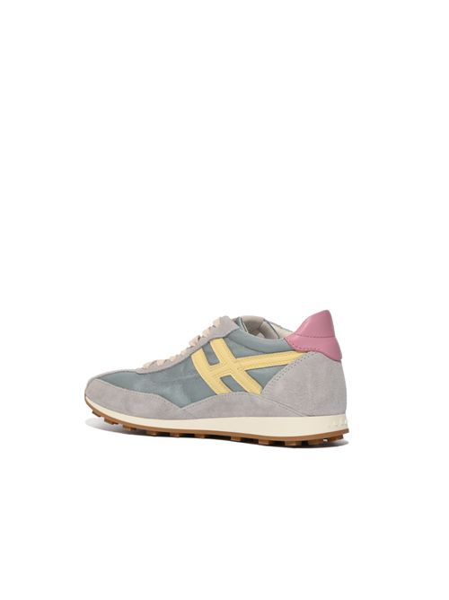 Sneakers Athletic in suede e tessuto tecnico Azzurro Giallo Grigio HOGAN | HXW6990GA20V0O0FEB