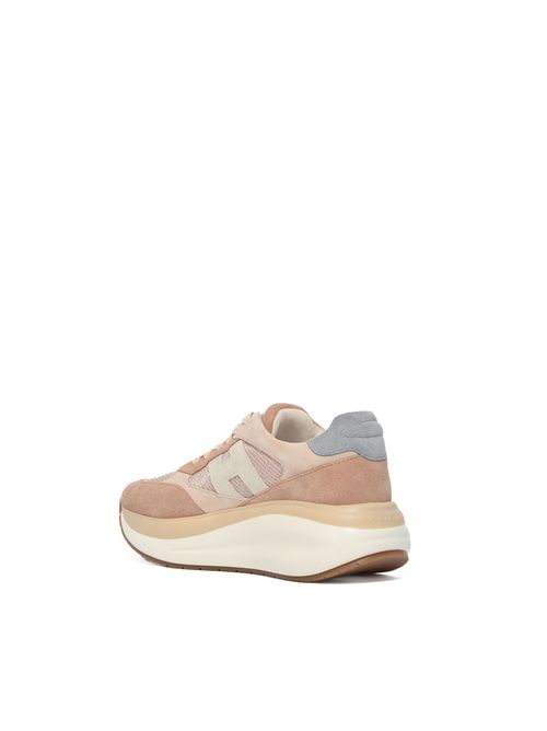 Sneakers Hogan Maxi I Active in suede e tessuto Azzurro Rosa Beige HOGAN | HXW7140GA40V0D0RVZ