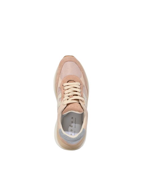 Sneakers Hogan Maxi I Active in suede e tessuto Azzurro Rosa Beige HOGAN | HXW7140GA40V0D0RVZ