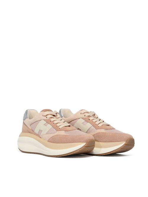 Sneakers Hogan Maxi I Active in suede e tessuto Azzurro Rosa Beige HOGAN | HXW7140GA40V0D0RVZ