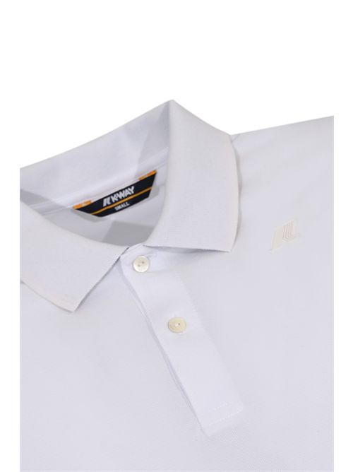 Polo Vincent Pique slim in cotone White K-WAY | K1125BW001