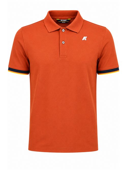 Polo Vincent Pique slim in cotone Orange Brownish K-WAY | K1125BW896