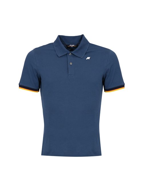Polo Vincent Pique slim in cotone Blue Insignia K-WAY | K1125BWB67