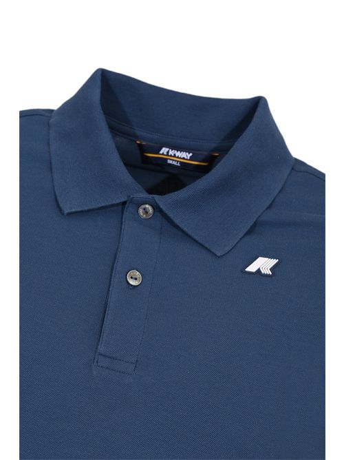 Polo Vincent Pique slim in cotone Blue Insignia K-WAY | K1125BWB67