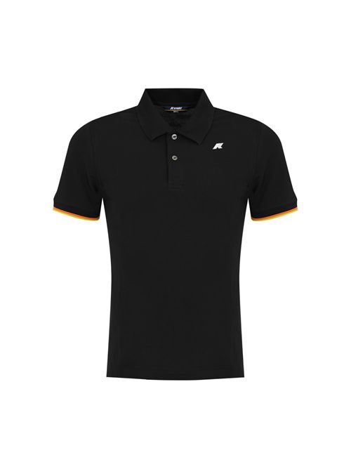 Polo Vincent Pique slim in cotone Black Pure