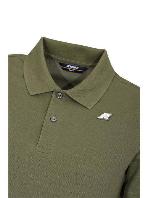 Polo Vincent Pique slim in cotone Green lichen K-WAY | K1125BWV15
