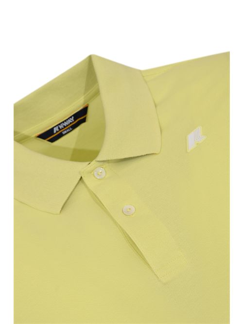Polo Vincent Pique slim in cotone Yellow Lime K-WAY | K1125BWW0Z