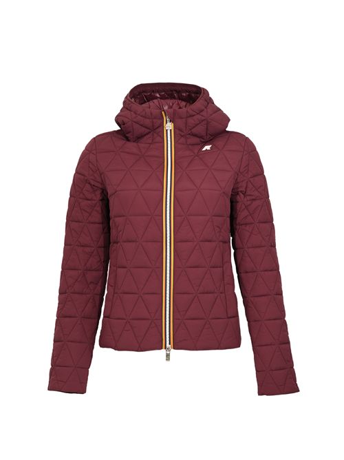Giubbotto Lil Diamond Quilted Warm in nylon Violet Mauve Wine K-WAY | K2136EW345
