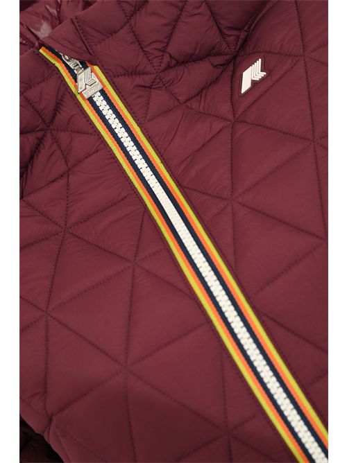 Giubbotto Lil Diamond Quilted Warm in nylon Violet Mauve Wine K-WAY | K2136EW345