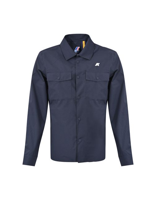Overshirt Umbert Stretch 2Layers in tessuto tecnico stretch Blue Depht K-WAY | K5138MWK89