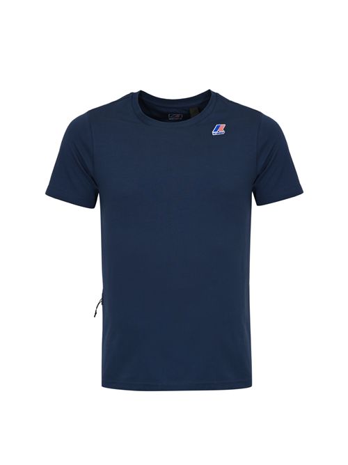 T-shirt Leonide in jersey di cotone Blue Insigna K-WAY | K7142KWB67