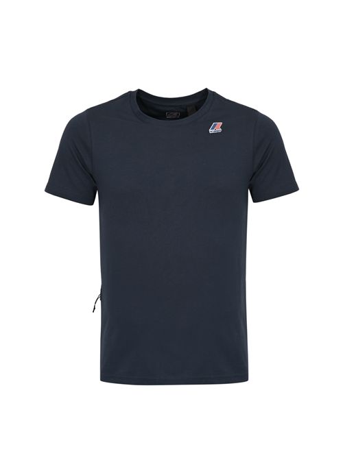 T-shirt Leonide in jersey di cotone Blue Depht K-WAY | K7142KWK89