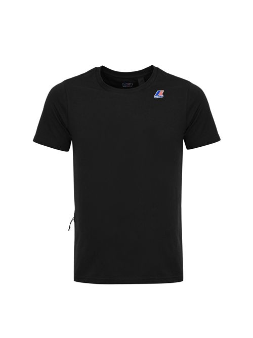 T-shirt Leonide in jersey di cotone Black Pure K-WAY | K7142KWUSY